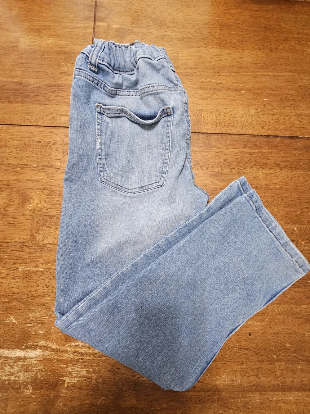 Light Blue Men's Elastic Waist Jeans